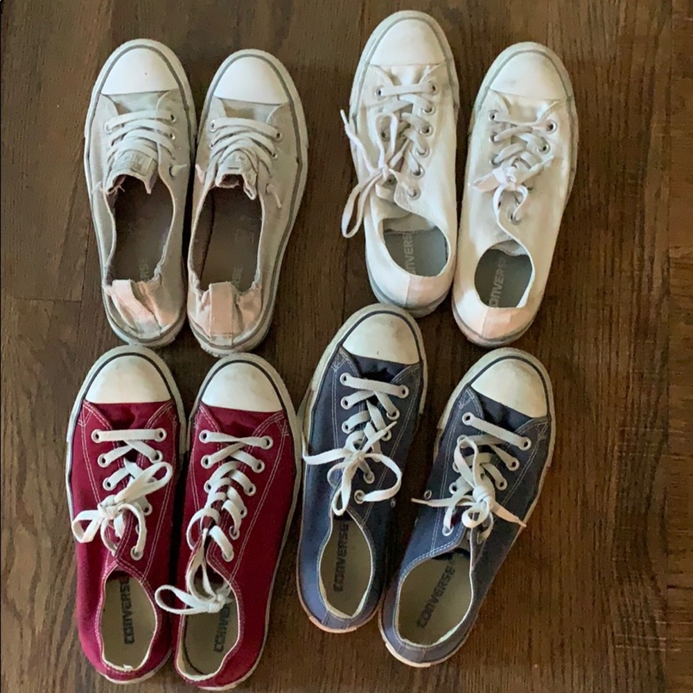 Converse Bundle Used Lot Size 9 Woman’s Shoes